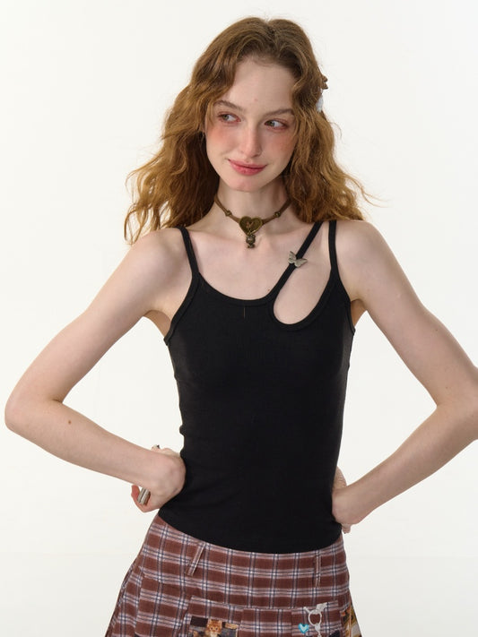 Cut-Out Strap Ribbed Camisole【s0000013084】