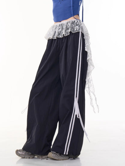 Irregular Layered Ruffle Lace Wrap Skirt【s0000013088】