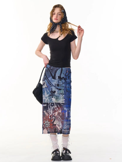 Cut-Out Strap short Sleeve T-Shirt【s0000013097】