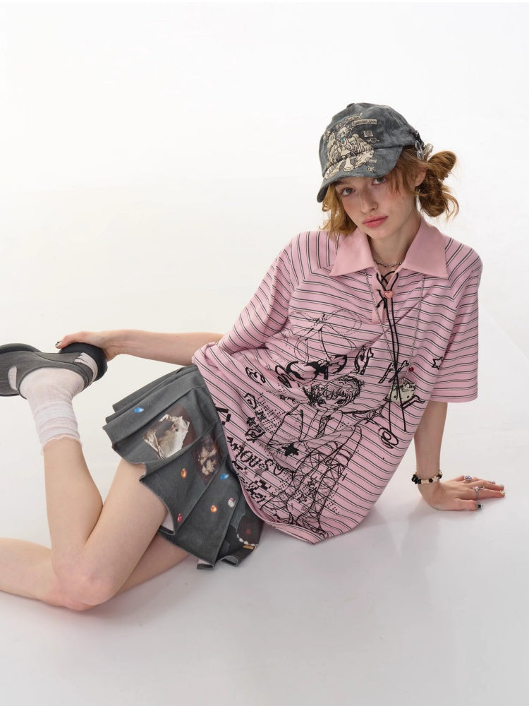 Animal Print High Waist Pleated Skirt【s0000013105】