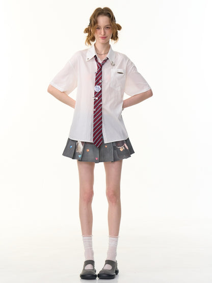 Animal Print High Waist Pleated Skirt【s0000013105】