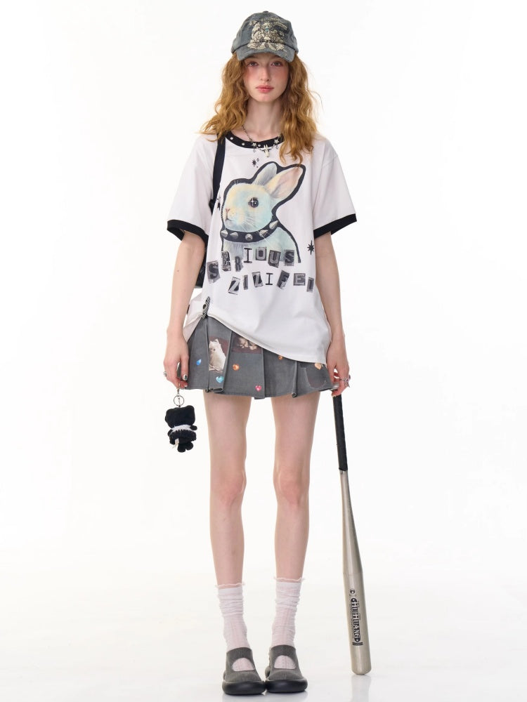 Animal Print High Waist Pleated Skirt【s0000013105】