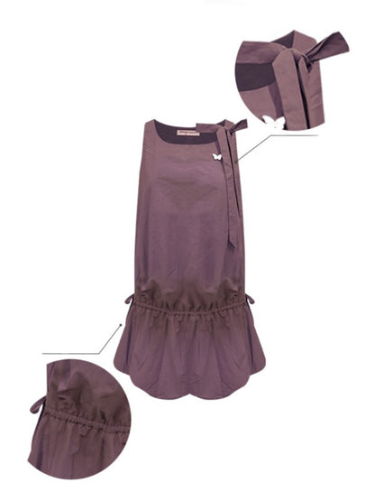 Lace-Up Bud Hem Cinched Waist Camisole Dress【s0000013108】