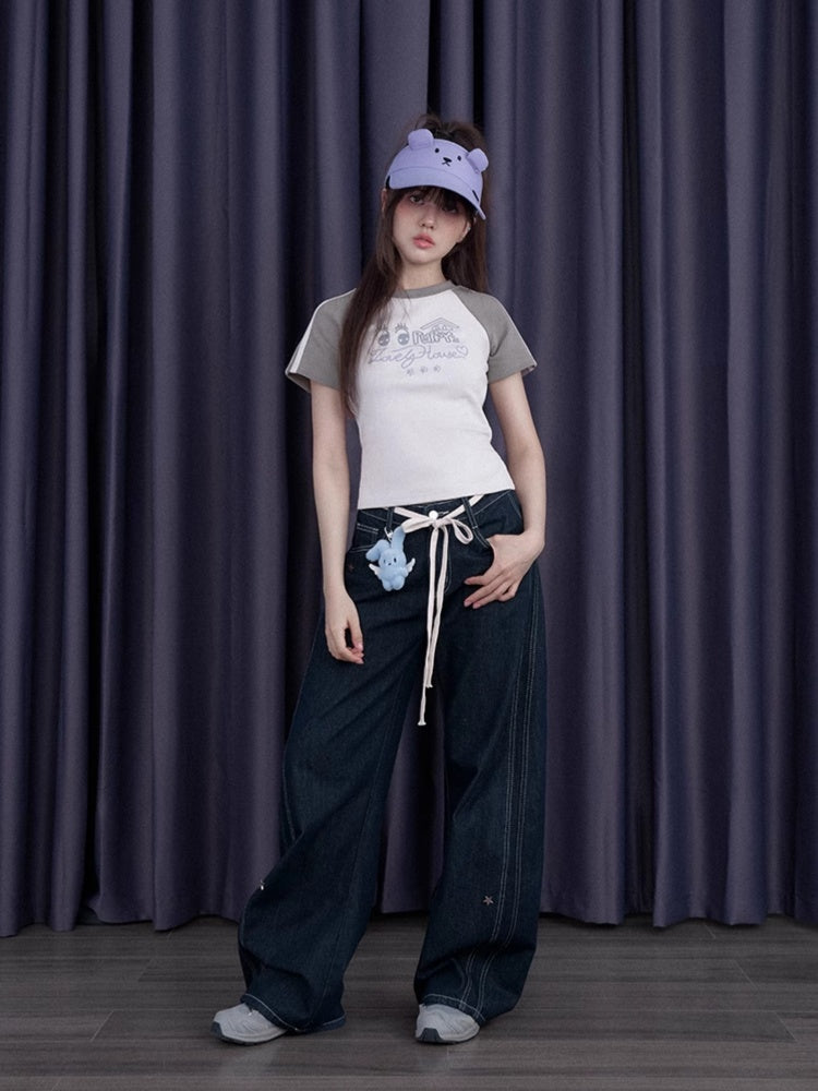 Puppy Lovely House Kid's Fun Raglan Sleeve T-Shirt【s0000013110】