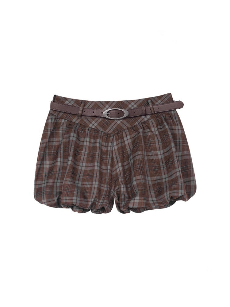 Checkered Bud Pants With Belt【s0000013112】