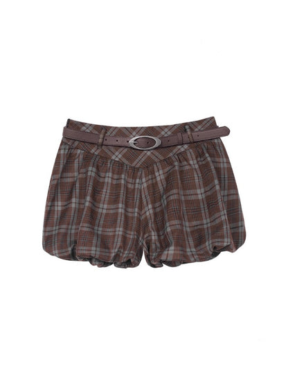 Checkered Bud Pants With Belt【s0000013112】