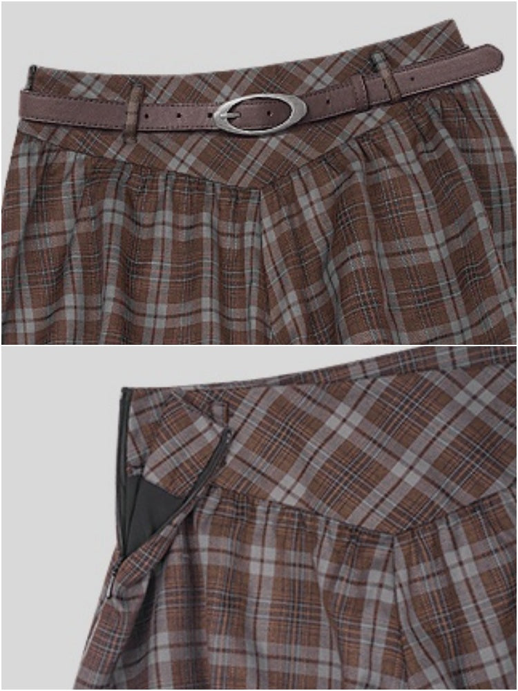 Checkered Bud Pants With Belt【s0000013112】