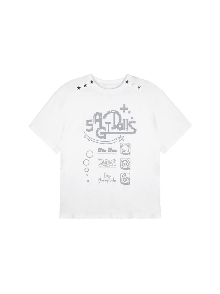Video Game Club Original Print Star T-Shirt【s0000013116】