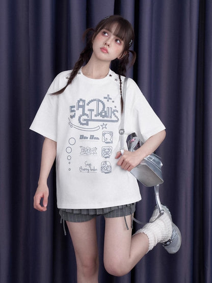 Video Game Club Original Print Star T-Shirt【s0000013116】