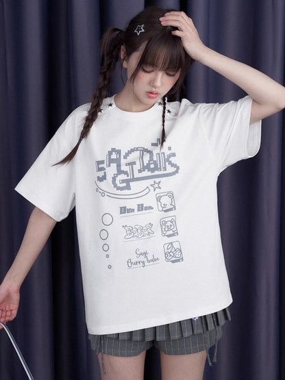 Video Game Club Original Print Star T-Shirt【s0000013116】