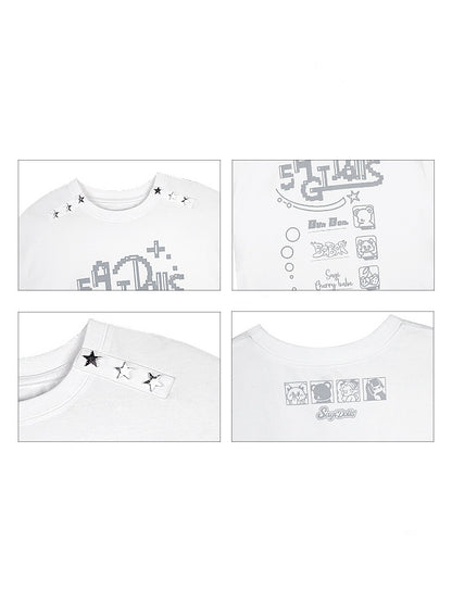 Video Game Club Original Print Star T-Shirt【s0000013116】