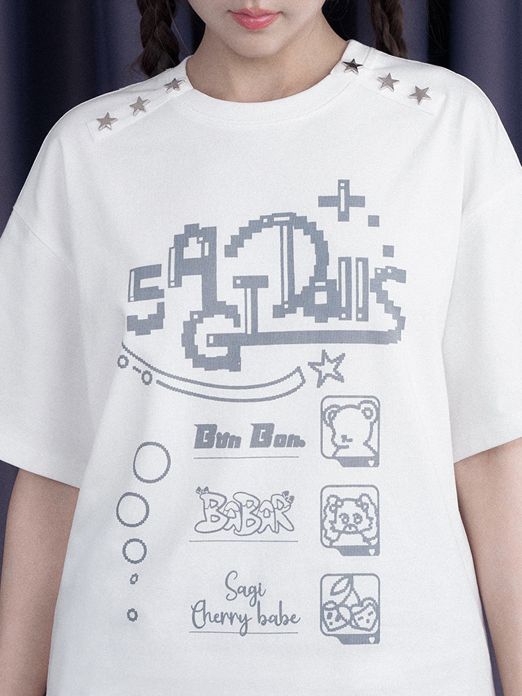 Video Game Club Original Print Star T-Shirt【s0000013116】