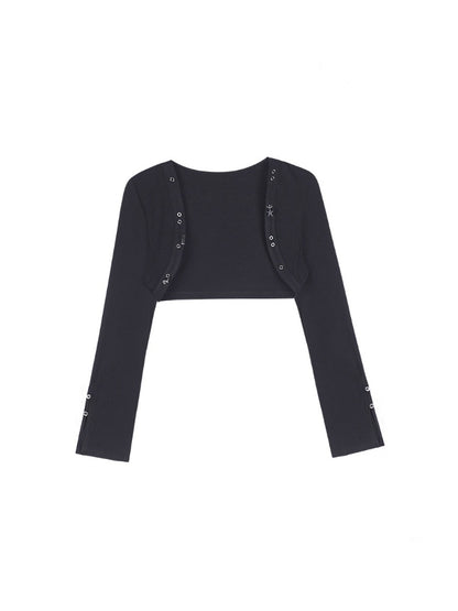 Eyelet Design Cropped Bolero【s0000013130】