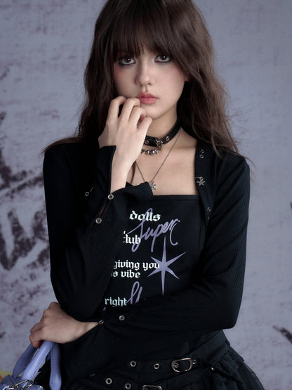 Eyelet Design Cropped Bolero【s0000013130】