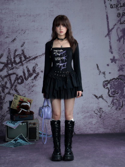 Eyelet Design Cropped Bolero【s0000013130】