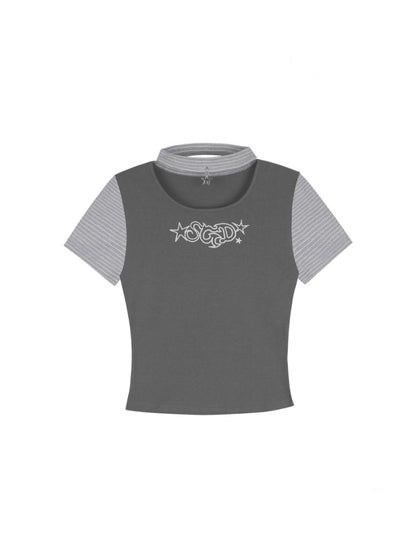 Star Choker Raglan Sleeve T-Shirt【s0000013134】