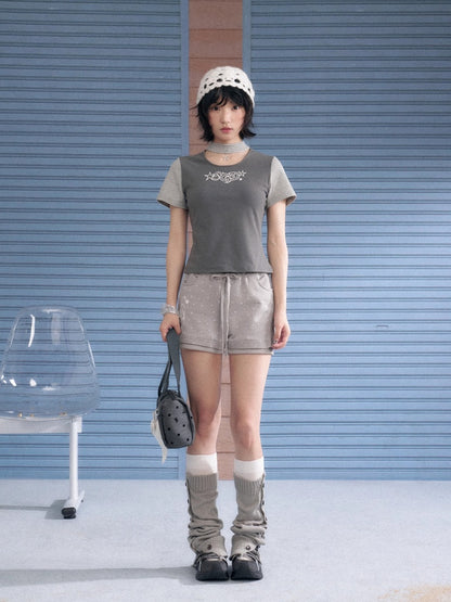 Star Choker Raglan Sleeve T-Shirt【s0000013134】