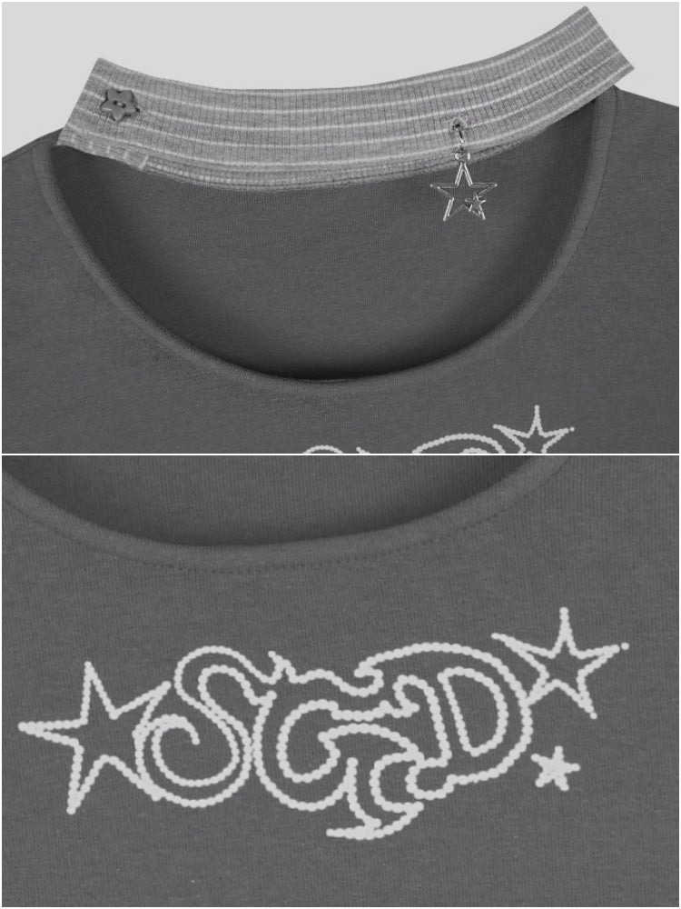 Star Choker Raglan Sleeve T-Shirt【s0000013134】