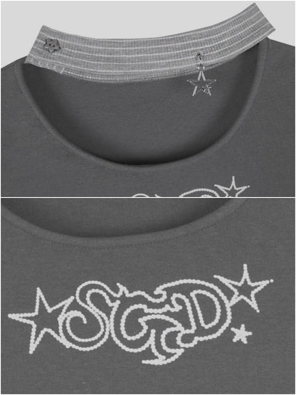 Star Choker Raglan Sleeve T-Shirt【s0000013134】