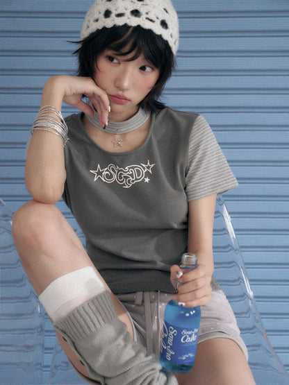 Star Choker Raglan Sleeve T-Shirt【s0000013134】