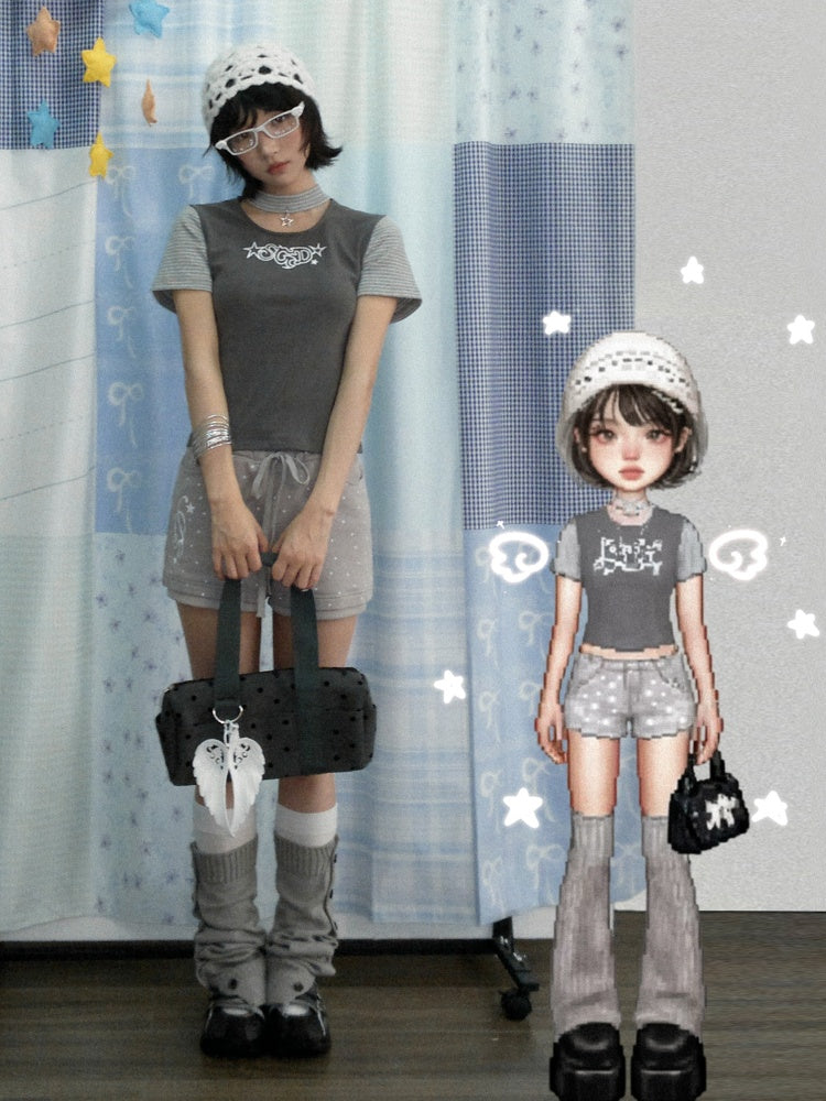 Star Choker Raglan Sleeve T-Shirt【s0000013134】