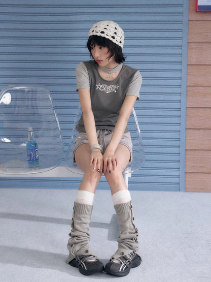 Star Choker Raglan Sleeve T-Shirt【s0000013134】