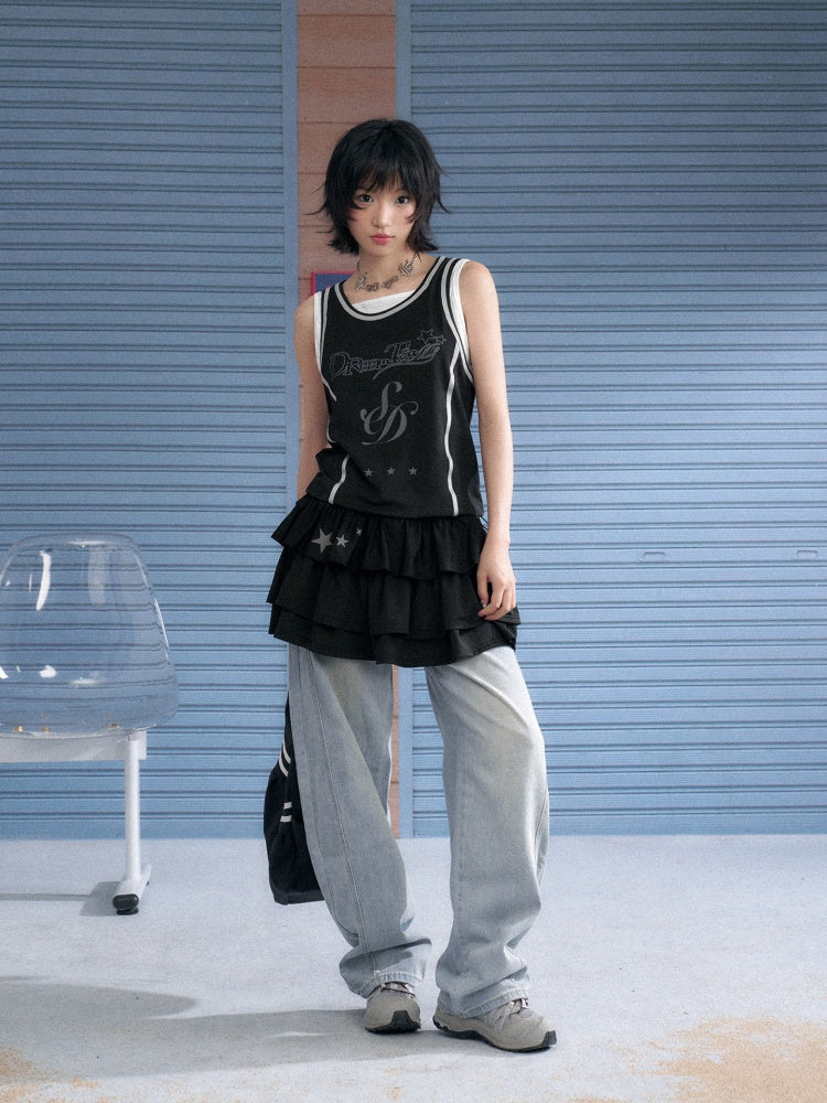 Graffiti Print Scimitar Jeans【s0000013138】