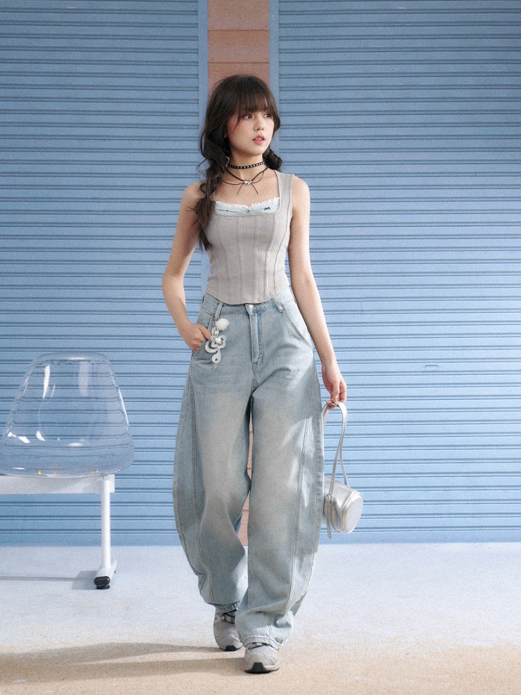 Graffiti Print Scimitar Jeans【s0000013138】