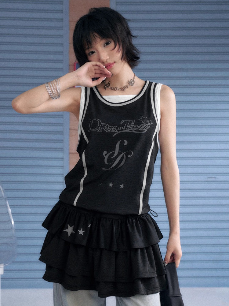 Faux Layered Sleeveless Cake Dress【s0000013139】
