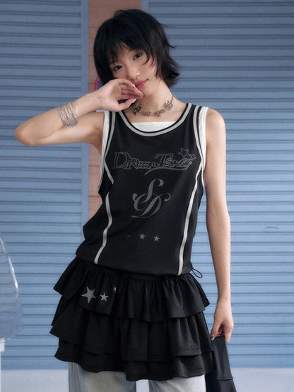 Faux Layered Sleeveless Cake Dress【s0000013139】