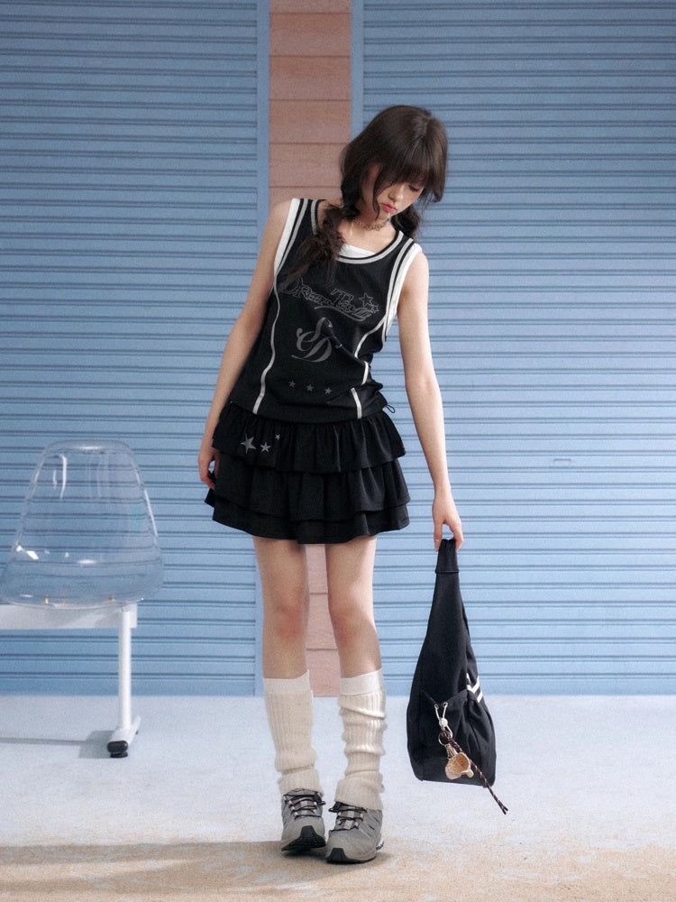 Faux Layered Sleeveless Cake Dress【s0000013139】