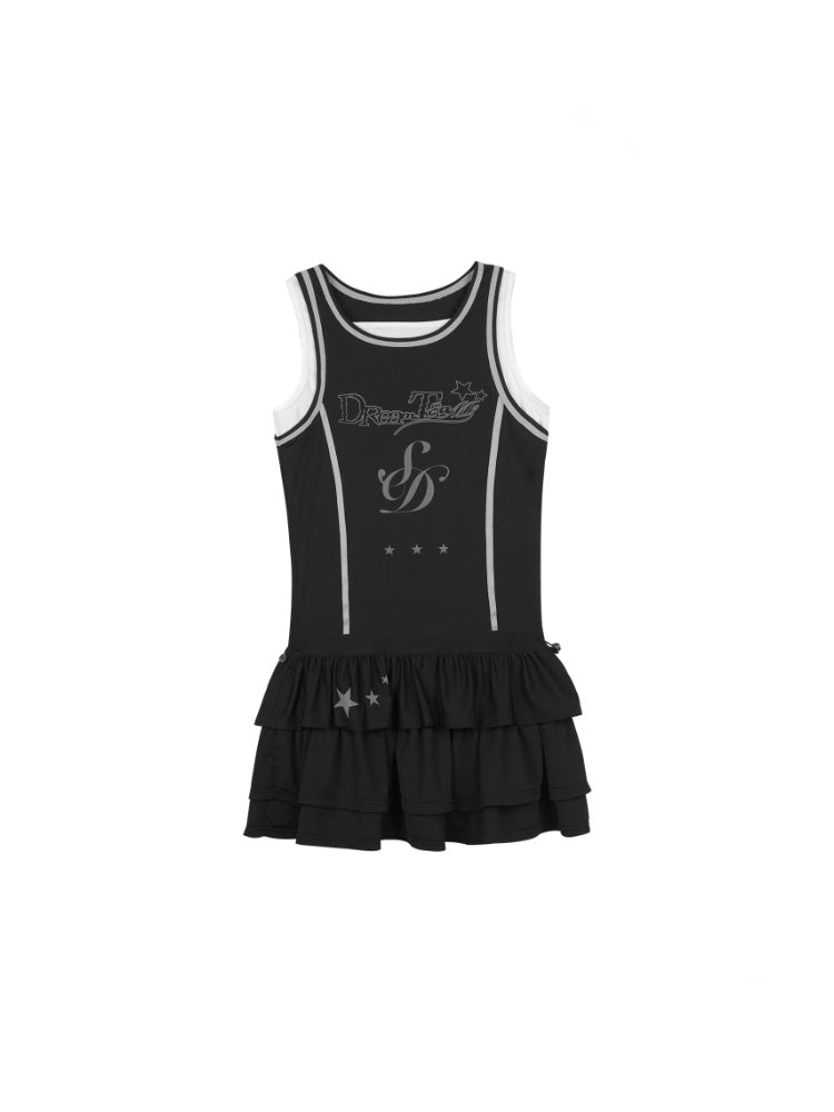 Faux Layered Sleeveless Cake Dress【s0000013139】
