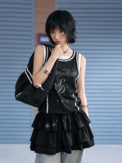 Faux Layered Sleeveless Cake Dress【s0000013139】