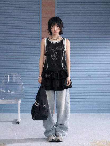 Faux Layered Sleeveless Cake Dress【s0000013139】