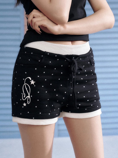 Detachable Bow Polka Dot Shorts【s0000013144】