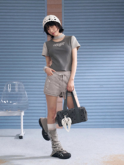 Detachable Bow Polka Dot Shorts【s0000013144】