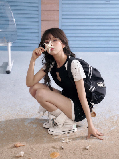 Detachable Bow Polka Dot Shorts【s0000013144】