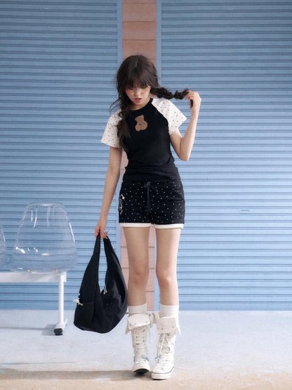 Detachable Bow Polka Dot Shorts【s0000013144】