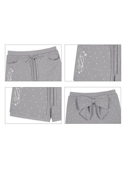 Detachable Bow Polka Dot Shorts【s0000013144】