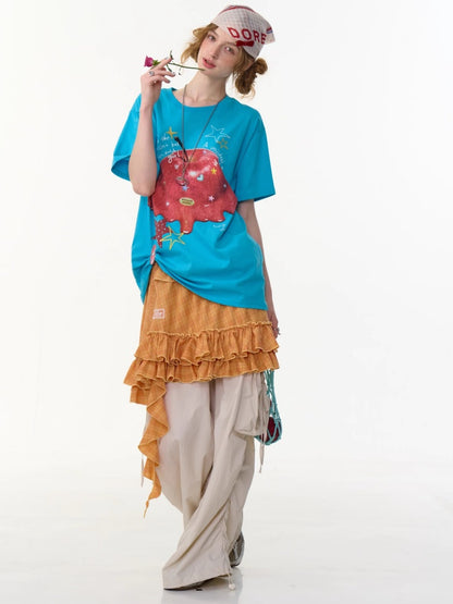 Big Pocket Shirred Drawstring Wide Cargo Pants【s0000013153】