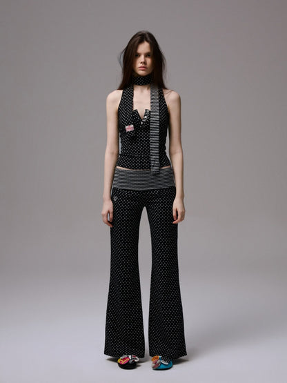 Polka Dot&Stripe Reversible Scarf【s0000013388】