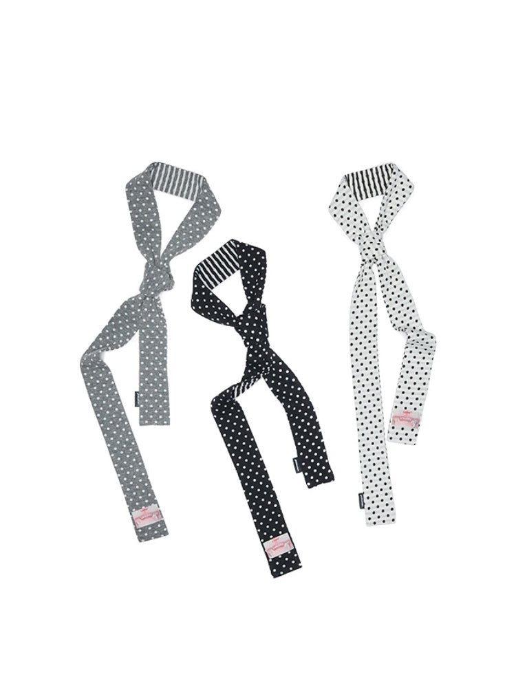 Polka Dot&Stripe Reversible Scarf【s0000013388】