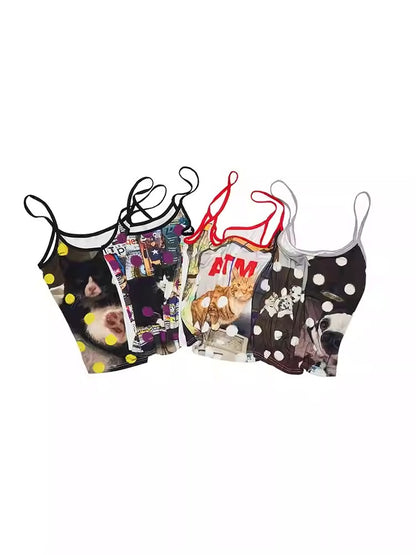 Animal Print Polka Dot Camisole【s0000013389】