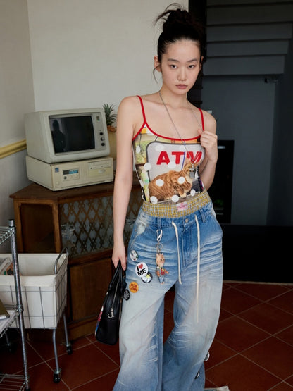 Animal Print Polka Dot Camisole【s0000013389】