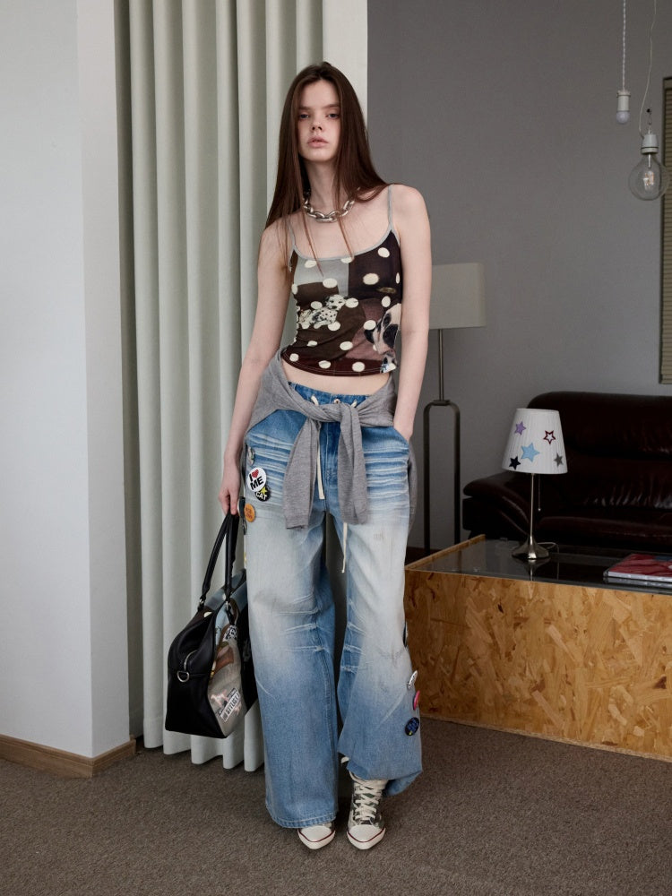 Animal Print Polka Dot Camisole【s0000013389】