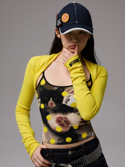 Animal Print Polka Dot Camisole【s0000013389】