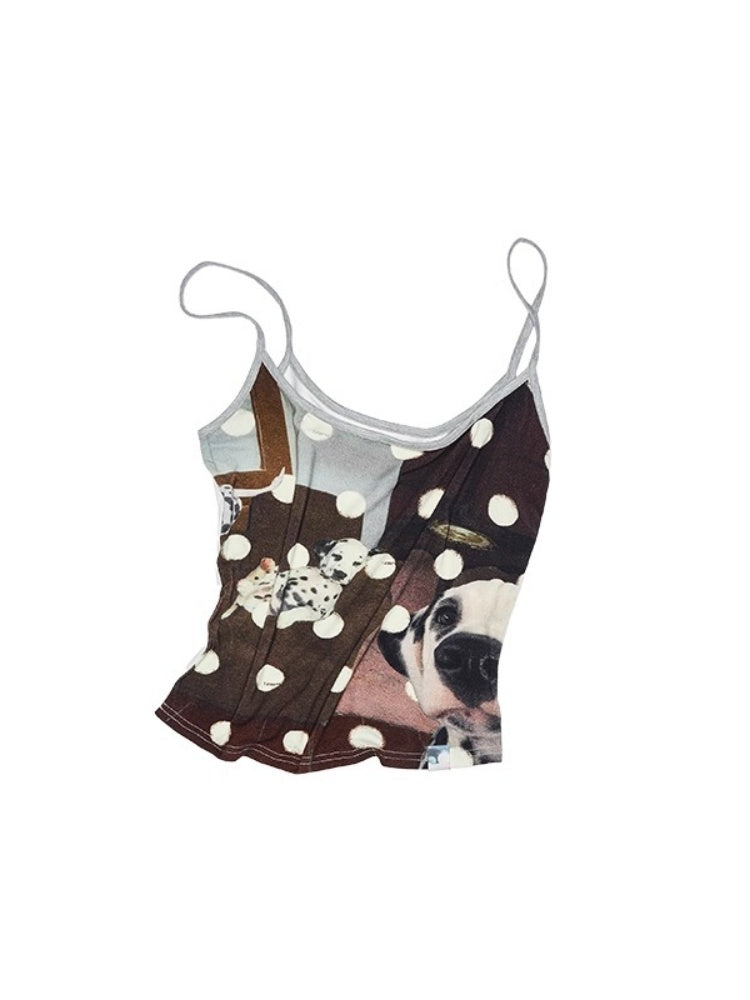 Animal Print Polka Dot Camisole【s0000013389】