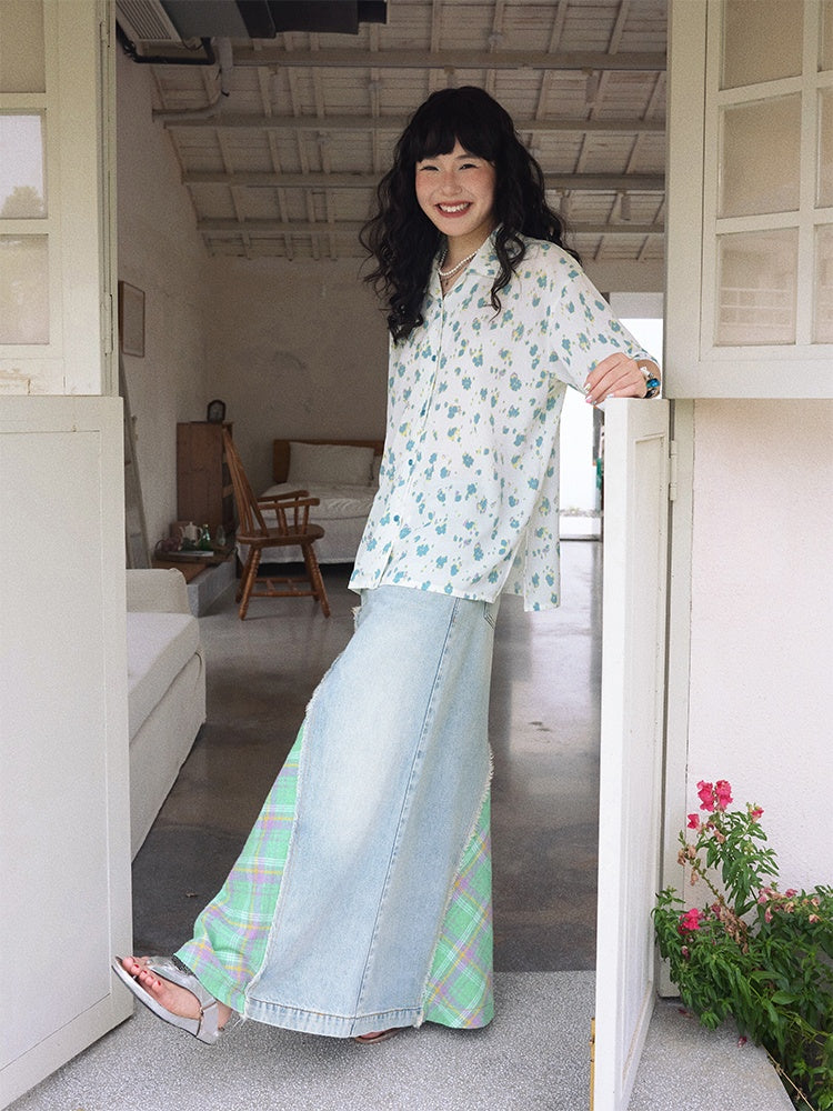 Flower Printed Short Sleeve Shirt【s0000013398】