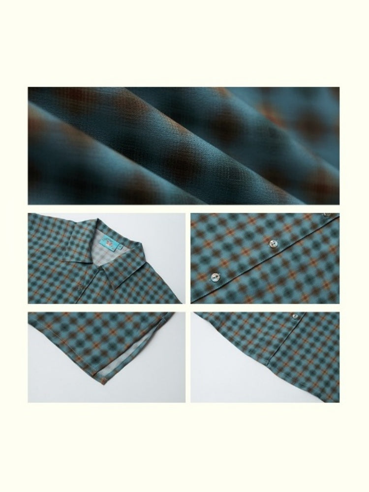 Japanese Style Plaid Short Sleeved Shirt【s0000013403】