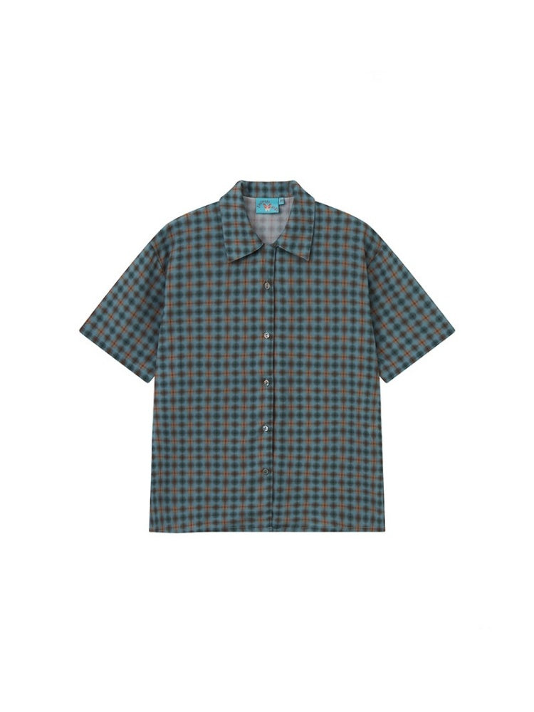 Japanese Style Plaid Short Sleeved Shirt【s0000013403】